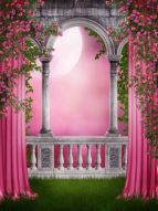Фреска Арка в розовом закате