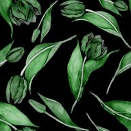 Фреска Узор из цветков тюльпана