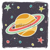 Фреска Разноцветный Сатурн